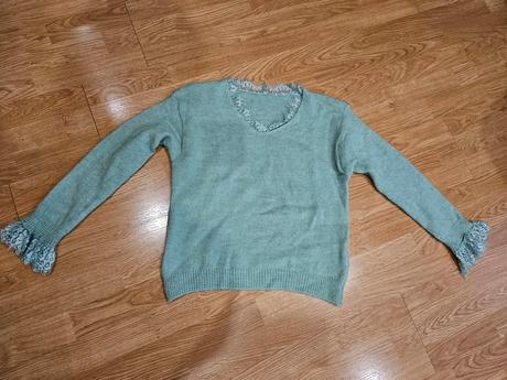 Mentolový pulover v. l, l