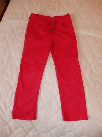 Riflové nohavice malinovoružovej farby, dopodopo,110