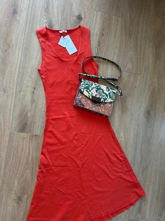 Koralové midi šaty zara, zara,36 / 38 / m / s
