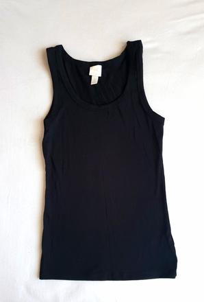 Čierne bavlnené tielko, h&m,xs