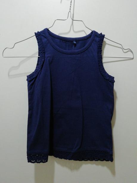 Modré letné tielko s madeirou, george,98