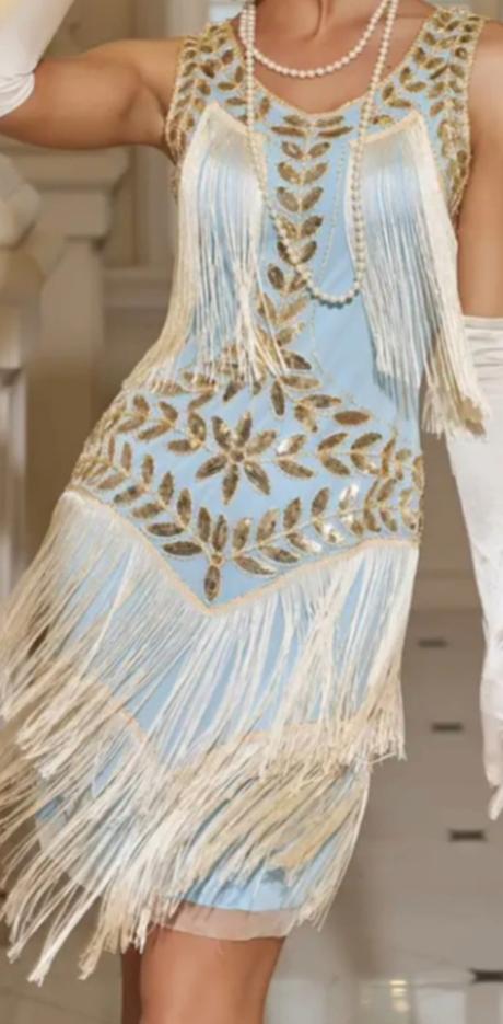 Dámske gatsby šaty, l