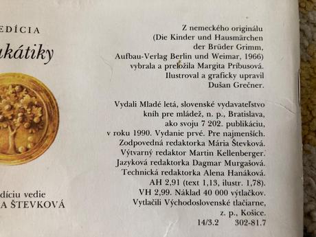 Chlapček palček dukátiky prvé vydanie (1990),