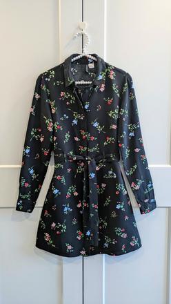 Kvietkované košeľové šaty h&m, h&m,m