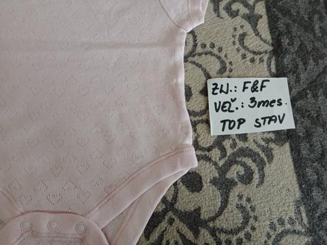 Dievč.body s krátkym rukávom zn.f&f veľ.3mes., 62