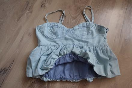 Mäkký riflový top h&m, h&m,m