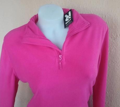 Mikina, ružová- cyklámenová, l, roly,l