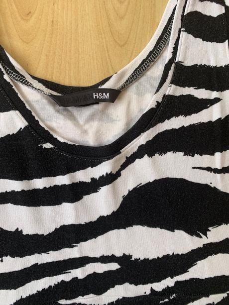 Zebrie šaty, h&m,s