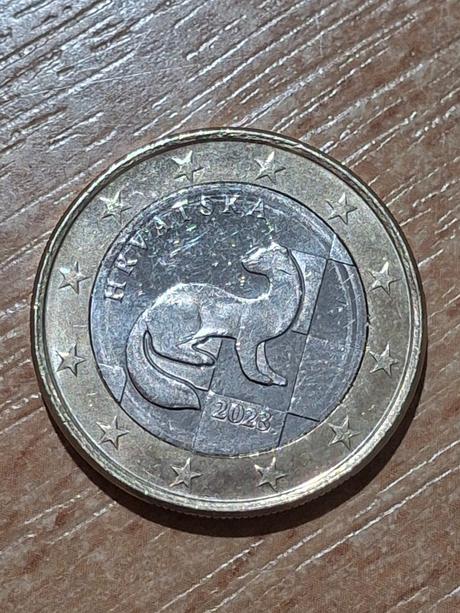Minca 1 euro chorvátsko 2023,