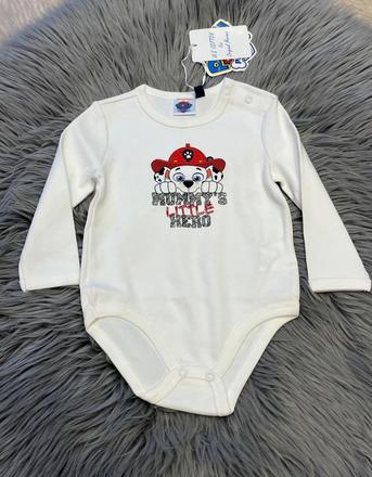 Chlapčenské body dlhý rukáv paw patrol (6-9 mes.), original marines,68