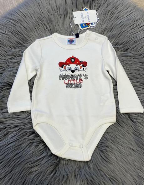 Chlapčenské body dlhý rukáv paw patrol (6-9 mes.), original marines,68
