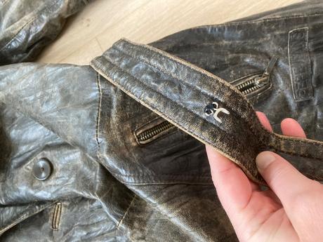 Kožený kabát, pepe jeans,m