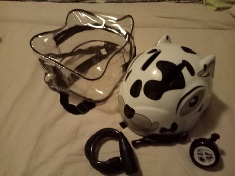 Detská cyklistická prilba+ zvonček + retiazka, s