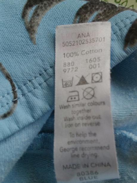 Pásikavé modré tričko s motívom, disney, 68-74 cm, disney,74