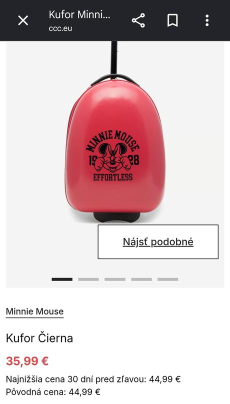 Detský kufor minnie, disney