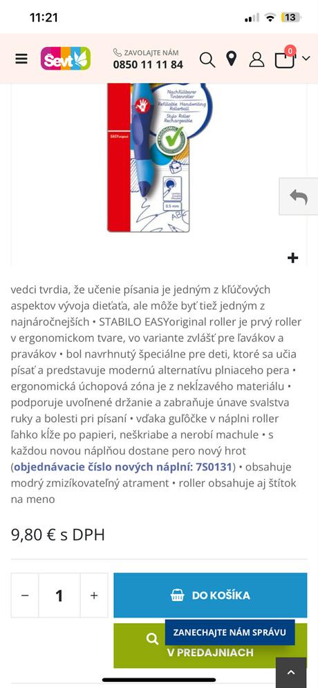 Stabilo easy original pero pre praváka 2 ks, 