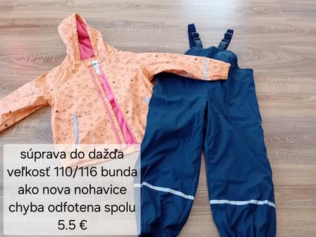 Súprava do dažďa veľ 110/116, lupilu,110