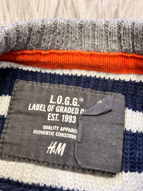Chlapčenský pásikavý sveter (86), h&m,86