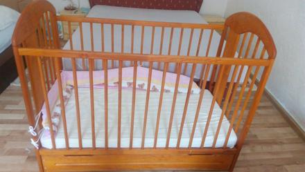 Drevená postieľka s úložným priestorom+matrac, šírka (cm): 70,dĺžka (cm): 120