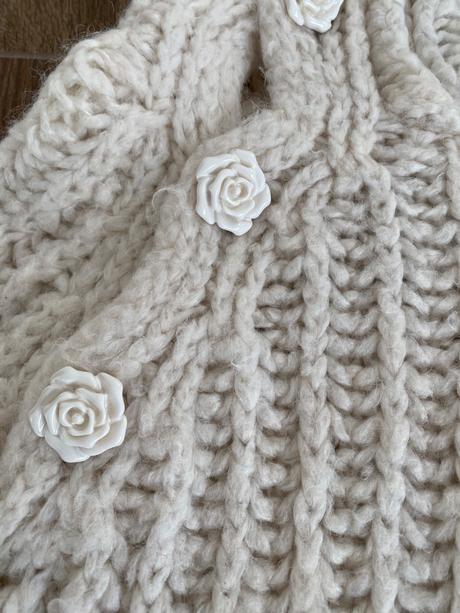 Pletený sveter s gombíkmi, zara,140