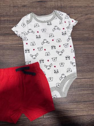 Letný set body a kraťasy 3m 6m, 68