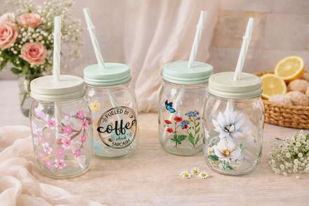 Pohár s slamkou na rôzne nápoje, 