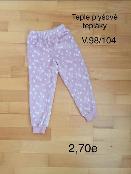 Teplé velúrové tepláčky, 98