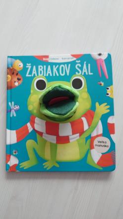 Detská kniha s maňuškou žabiakov šál,