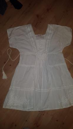 Biela vyšívaná tunika/šaty, 40