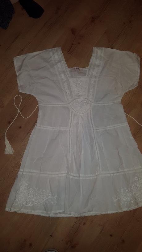 Biela vyšívaná tunika/šaty, 40