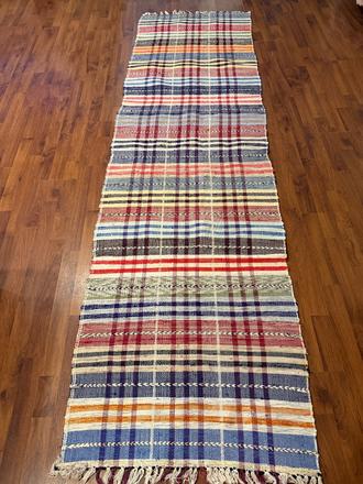 Ručne tkaný koberec behúň 270 a 75 cm,