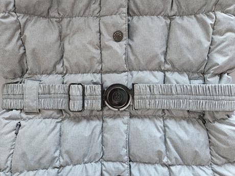 Luxusný páperový kabát zn. poivre blanc, 152