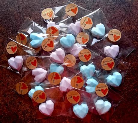 Mini srdiečka z mydla, 