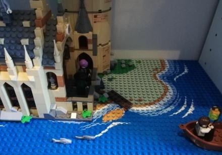 Blok voda s pevninou 25x25cm,