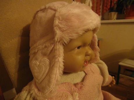 Ružová čiapka baranica., next,80