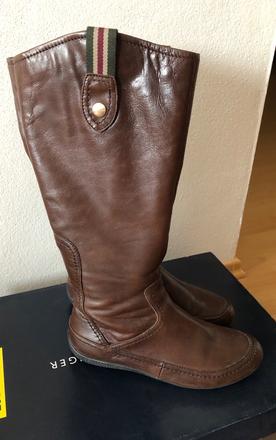 Kozene cizmy tommy hilfiger, tommy hilfiger,37