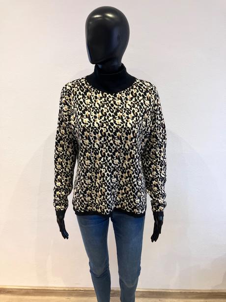 Dámsky rolák s leopardím vzorom (36), s