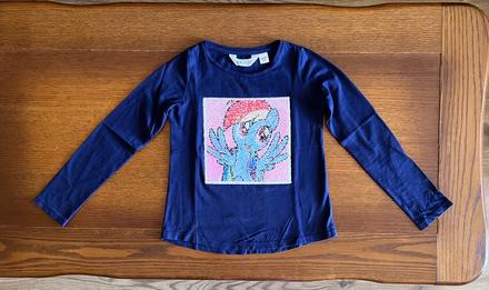 Interaktívne tričko my little pony premieňacie, h&m,134
