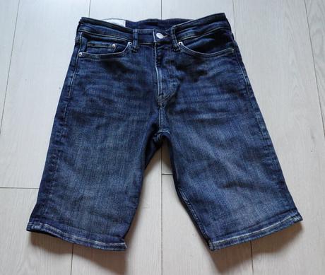 Riflové kraťasky h&m slim fit, h&m,m