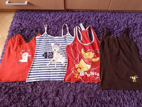 Sada 4 tričiek na ramienka veľ. s, s