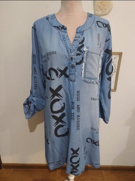 Riflové šaty, bonprix,m