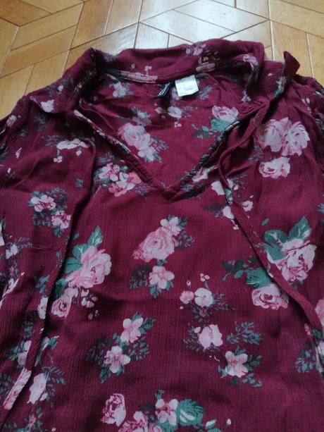 Bordová blúzka., h&m,xs