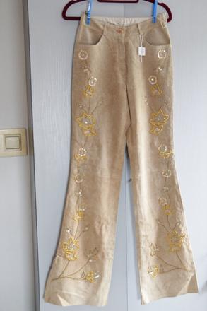 Nohavice z pravej kože s, s