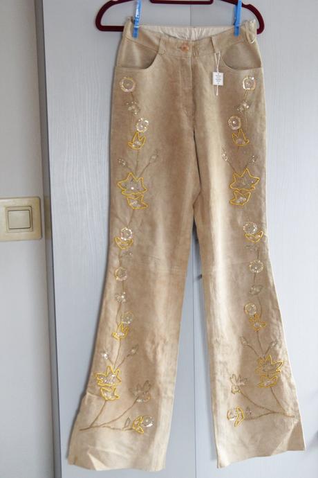 Nohavice z pravej kože s, s