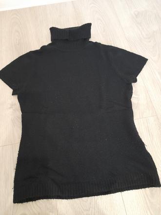 Čierny pletený rolák, m