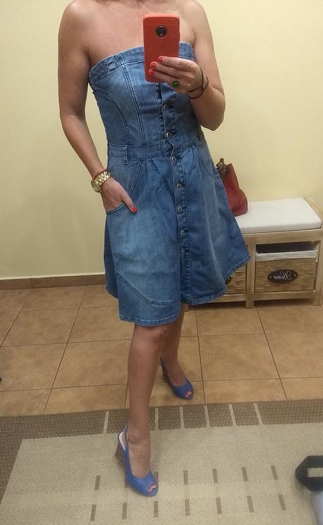 Riflové šaty, only,m