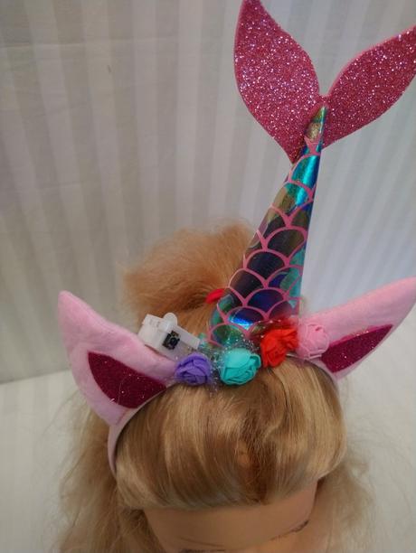 Svietiaca čelenka ružová - morská víla č. 4, 