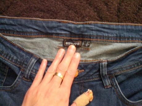 Tmavomodré rifle esmara vel.40/42 -ako nové, esmara,40