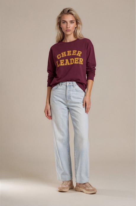 Štýlová bordová mikina heerleader, h&m,s