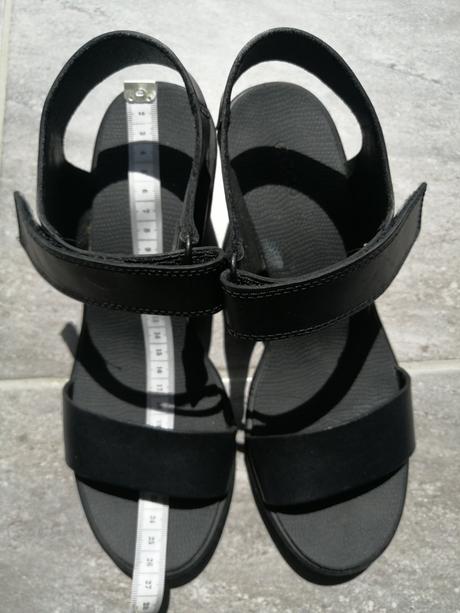 Sandále ecco, koža, čierne, v 39,vd 26, pevná cena, ecco,39